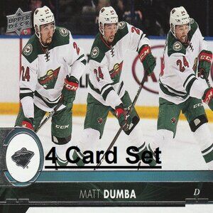 Matt Dumba Hockey Card Collection - 4 Card Set - 3 Wild 1 Team Canada